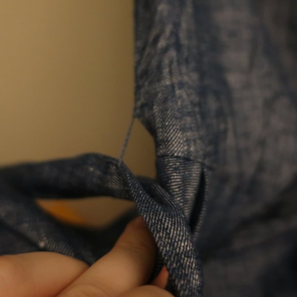 NWOT Sleeveless Chambray Pleated Shirt Dress - Picture 10 of 11